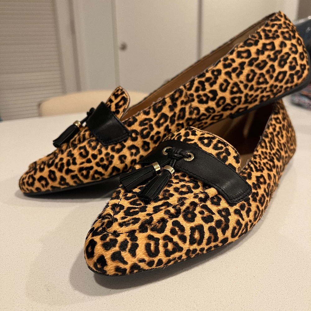 Talbots Francesca Leopard Driving Flats